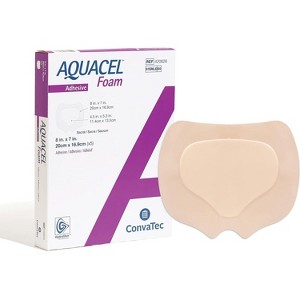 ConvaTec AQUACEL Foam Wound Dressing with Silicone Gel Adhesive, Waterproof, Flexible, Medical Grade with Hydrofiber Technology, Multiple Sizes - 1 of 4