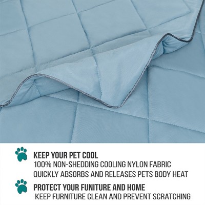 Dusty Blue Queen Size Waterproof Cooling Pet Blanket