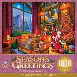 MasterPieces 1000 Piece Jigsaw Puzzle - Christmas Lodge - 19.25"x26.75" - 1 of 4