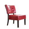 CAVINAS Blended Leather Tufted Accent Chair with Oversized Seating, Durable PU Leather and Hardwood Frame - 3 of 4