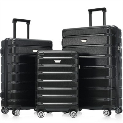 BEAFUP Hardshell Luggage Set 3 Piece, Durable ABS+PC Travel Suitcase with Spinner Wheels for Men Women (20/24/28 Inch)