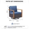 Gymojoy 4 Pieces Outdoor Swivel Chairs Glider Chair High Back Chair Set - 2 of 4