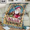 Lomsoe Cute Santa Claus and Reindeer Print Flannel Blanket - All Seasons Soft Cozy Warm Throw Blanket for Bed, Napping, Camping, Travel, Office - 2 of 4