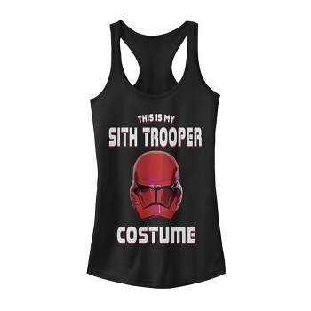 Juniors Womens Star Wars: The Rise of Skywalker Halloween Sith Trooper Costume Racerback Tank Top