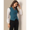 INSPIRE CHIC Women's Lapel Collar Dressy Versatile Racerback Waistcoat Suit Vest - 3 of 4