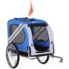 Dog Bike Trailer for Medium Pets,Foldable Bicycle Pet Carrier Wagon with Mesh Windows,3 Entrances - LAOTIES - 4 of 4