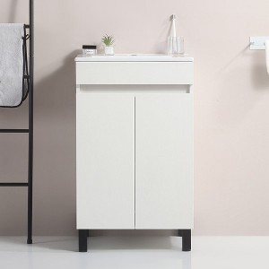 NicBex Bathroom Vanity with Sink,Modern Bathroom Sink Vanity with Storage Space,16"/20" Bathroom Sink Cabinet,White - 1 of 4