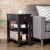 Costway 3Tier Nightstand Bedside Table Sofa Side End Table w/Double Shelves Drawer Brown - image 3 of 4