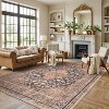 World Rug Gallery Marin Red Medallion Traditional Indoor Rug – Flatweave, Washable Surface with Non-Slip Backing - 2 of 4