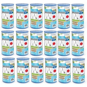Intex Type A Easy Set Pool Filter Cartridge (18-Pack) | 29000E (59900E) - 1 of 4
