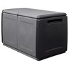 vidaXL Patio Storage Box 37.8 in.x20.9 in.x22.4 in. 60.8 gal Dark Gray and Black - 2 of 4