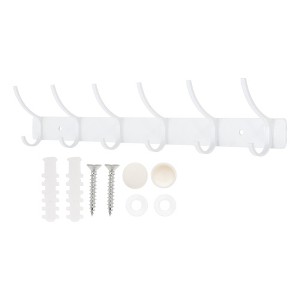 Unique Bargains Wall Mount Coat Rack with Hooks Used for Hanging Hat Towel Bathrooms - 1 of 4