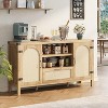 Sideboard Buffet Cabinet with Storage, 59" Large Rattan Storage Cabinet with Drawers, Farmhouse Coffee Bar Cabinet, Entryway - 3 of 4
