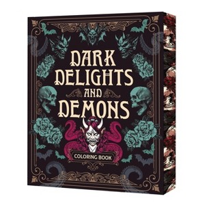Dark Delights and Demons Coloring Book - (Chartwell Deluxe Spredges Editions) by  Editors of Chartwell Books (Paperback) - 1 of 1