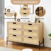 6-Drawer  Dresser for Bedroom Rattan Console Table for Bedroom - 4 of 4