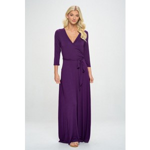 WEST K Women's Grace Faux-Wrap Maxi Dress with Tie Waist - 1 of 4