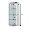 TIRAMISUBEST White Wall Mounted Corner Cabinet with Glass Door & 4-Tier Storage - Space Saving Buffet Cabinet for Bedroom - 2 of 4