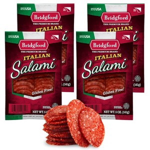 Bridgford Italian Salami 5 oz - Zero Carb Healthy Italian Salami Sliced Charcuterie Meat for Your Charcuterie Boards or Antipasto Platters - 1 of 4