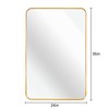 ALEXOUN 24 x 36 Inch Rounded Rectangular Bathroom Vanity Mirror for Wall, Modern Mirror for Room Decor,Wall-Mounted Mirrors for Home Decor, - 3 of 4