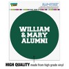 College of William & Mary Alumni Automotive Car Window Locker Circle Bumper Sticker - 3 of 4