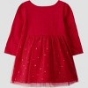 Carter's Just One You® Baby Girls' Christmas Shimmer Bow Tutu Dress - Red - 4 of 4