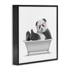 Stupell Industries Quirky Panda Bathtub Pink Glasses Minimal Design Black Framed Giclee Art - 3 of 4