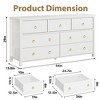 Modern Dresser 54" Wide - Extra Deep Storage, Freestanding Wooden Chest of Drawers - 2 of 4