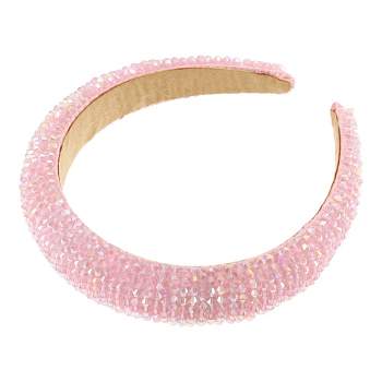 Unique Bargains Women's Bling Rhinestone Padded Hairband Faux Crystal Hair Accessories 1.18 Inch Wide 1 Pc