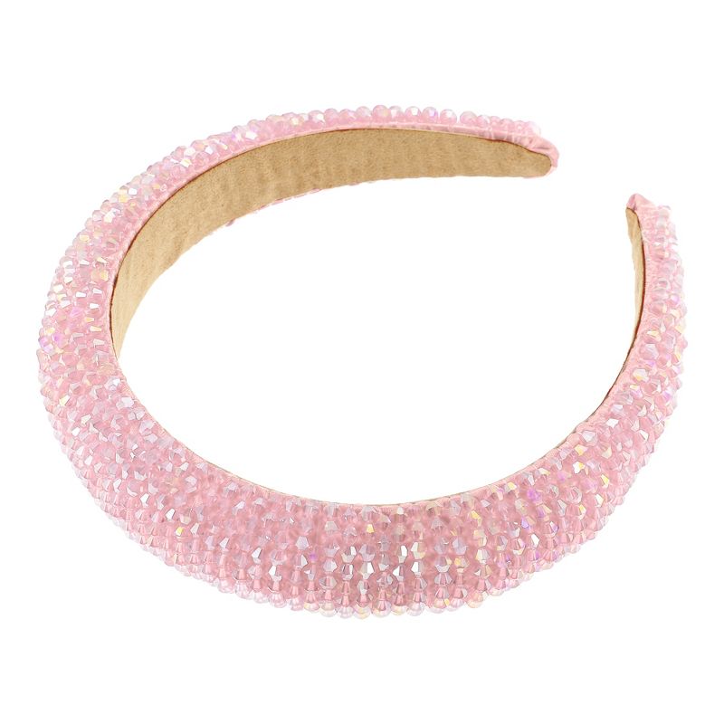 Unique Bargains Women's Bling Rhinestone Padded Hairband Faux Crystal Hair Accessories 1.18 Inch Wide 1 Pc, 1 of 7