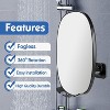 COSMIRROR Fogless Shower Mirror for Shaving with 2 Razor Holders,No-Drilling,360° Rotation, Shatterproof & Waterproof - 4 of 4