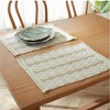 Anna-Kaci Set of 2 Woven Cotton Placemats with Fringe Edges for Dining Table 13.7x17.7 in - 2 of 4