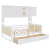 TIRAMISUBEST Full Size Rattan Decor Daybed with 2 Under-Bed Drawers, Storage Bed Frame with All-in-One Cabinet - 4 of 4