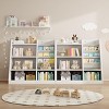 INFURNIC Decorative Bookshelf Kids Wooden Book Storage Children Bookcase with Sling Pockets for Nursery Playroom, White, 35.5"*15.8"*31.5" - 4 of 4