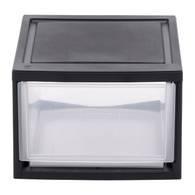 IRIS Small Stacking Drawer Black