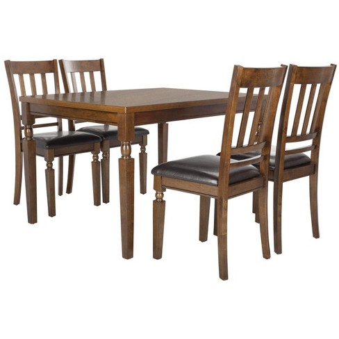 Kodiak 5 Piece Dining Set - Light Oak/Black - Safavieh - image 1 of 4