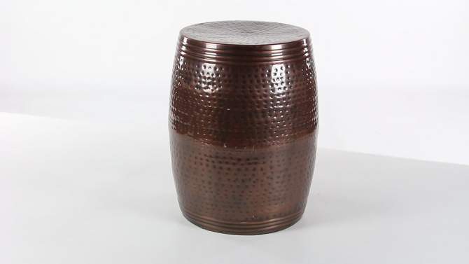 Metal Drum Accent Table Bronze - Olivia & May, 2 of 20, play video