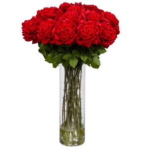 Nearly Natural Giant Rose Artificial Flower Arrangement - 1 of 1