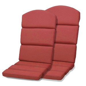 Aoodor Patio Chair Cushions for Adirondack Chairs, High-Back Design, 52"x20"x2.5" Olefin Fabric Slipcovers with Ties, for Outdoor Furniture, Set of 2 - 1 of 4