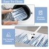 Washable Modern Stripe Rug, Stain Resistant, Non-Shedding, Non-Slip, Lightweight Carpet for Living Room, Bedroom, Office, Nursery, Blue - 4 of 4