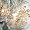 6.5"H & 8"H Sullivans Christmas Gold Snowflake Onion Ornaments Set of 2  Clear-Gold - 2 of 2