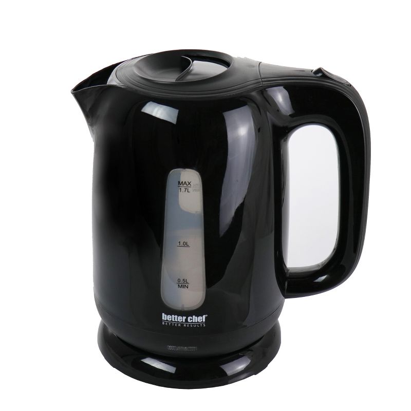Better Chef 1.7 Liter Plastic Cordless Electric Kettle in Black, 1 of 7