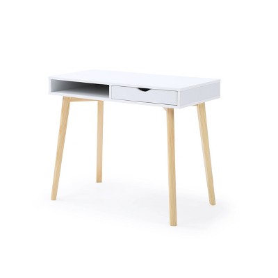 Austin Modern Office Desk with Storage Drawers White - AC Pacific