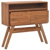 vidaXL Console Table Warm Natural Solid Teak Wood Standard Console Table - 2 of 2