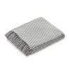 Americanflat Omala Throw Blanket in White and Grey Mini Diamond - 100% Cotton with Fringe - 50" x 60" - 2 of 4