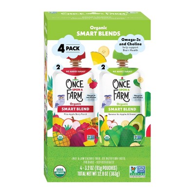 Once Upon a Farm Smart Blend Variety Pack - 12.8oz/4ct
