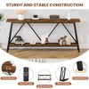 Sapphtopaz Entryway Table with 2 Tiers Storage Shelves Extra Long Console with Sturdy Metal Legs TV Stands for Living Room, Hallway, Bedroom - 4 of 4