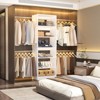 Besiost Closet Organizer with Extendable Hanging Rod, Walk-In Closet System Wardrobe with Adjustable Shelves - 2 of 4