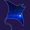 Junior's Design By Humans Space Manta Ray By Shrenk T-Shirt - 2 of 3