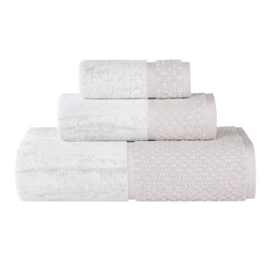 Ribbed Cotton Highly Absorbent Medium Weight 12 Piece Assorted Towel Set by Blue Nile Mills - 1 of 4