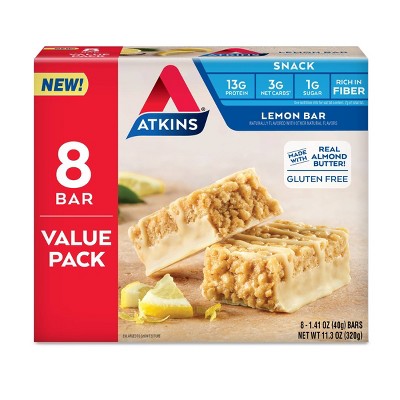 Atkins Lemon Snack Bars - 8ct